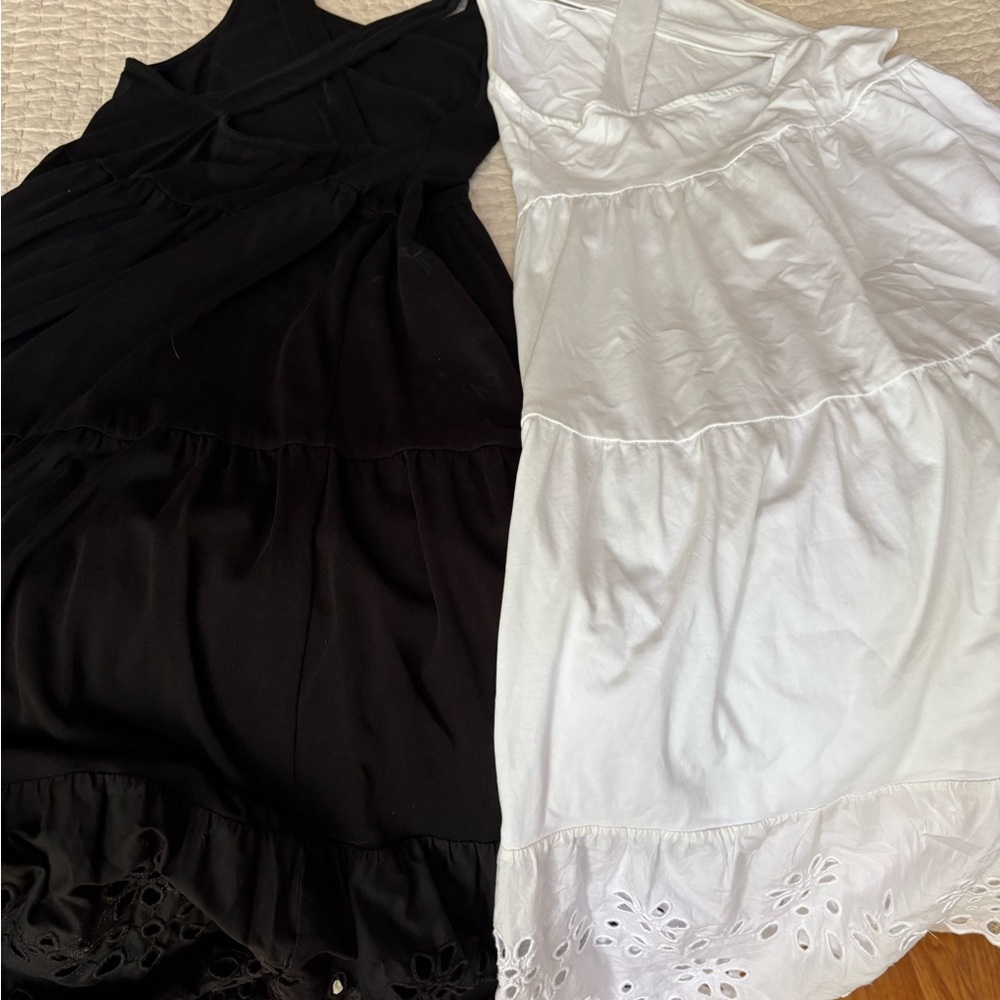 Set of two cute J.Crew cotton eyelet sundresses.